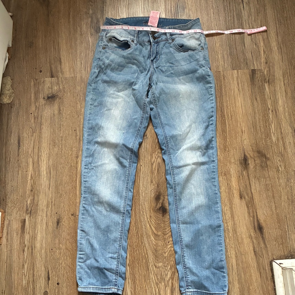 Stylish Light Blue Straight Leg Women's Jeans